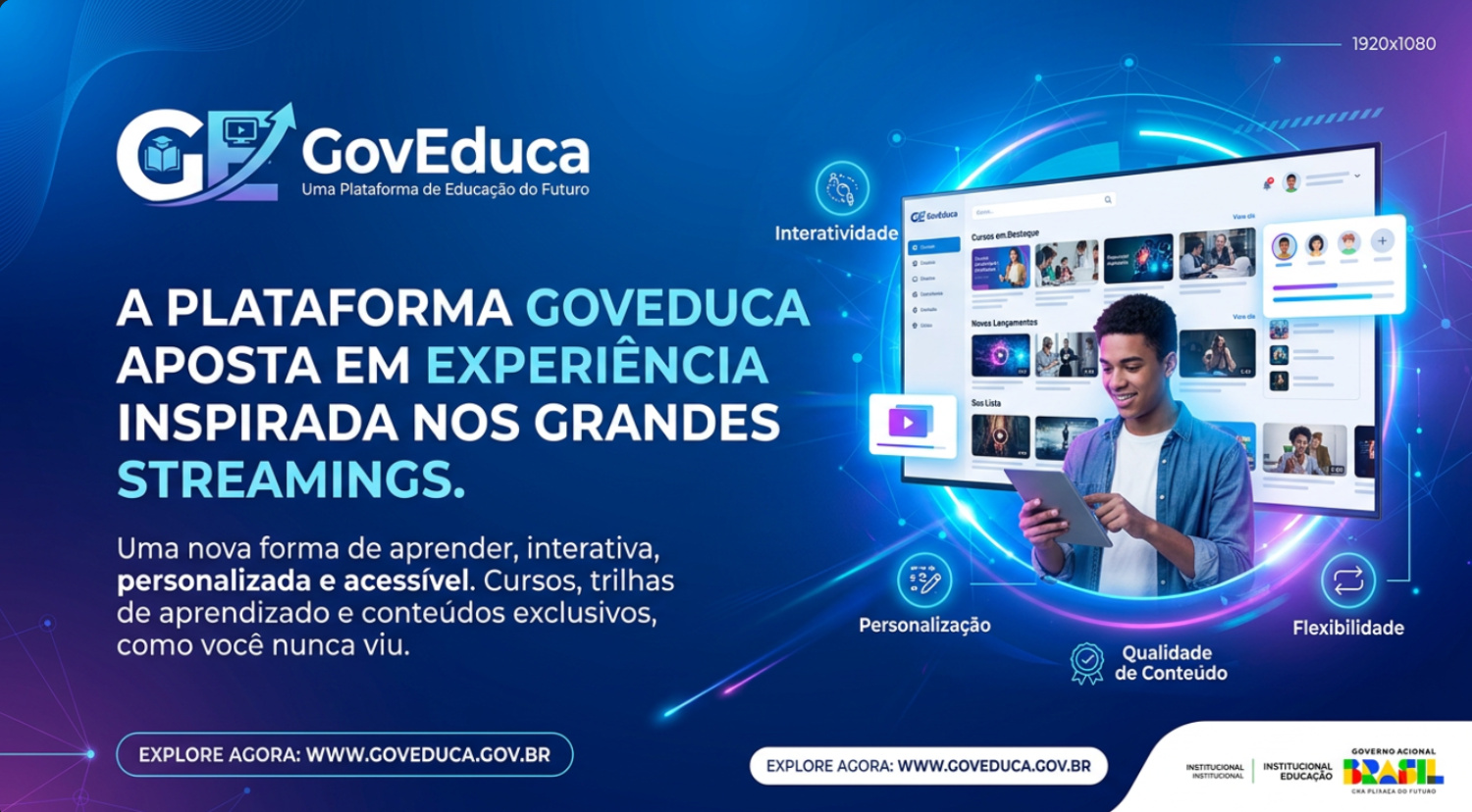 Plataforma GovEduca aposta em experiência inspirada nos grandes streamings